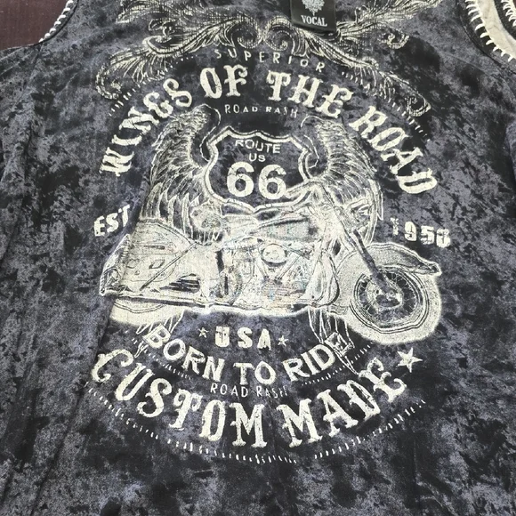 Vocal Black and Silver Graphic Top - Picture 3 of 3